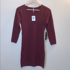 Maroon Sweater Dress